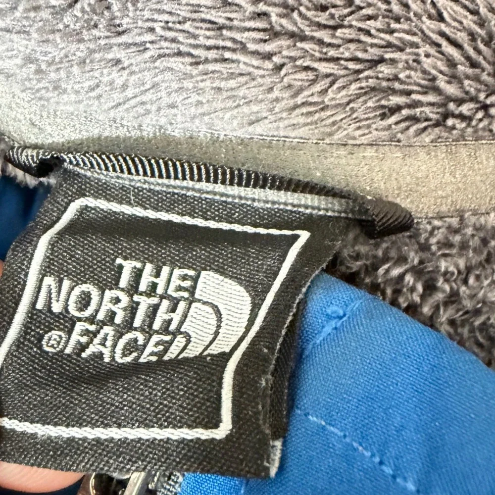 The North Face Mens Apex Bionic Softshell‎ Jacket Blue Grey Large Repair Needed